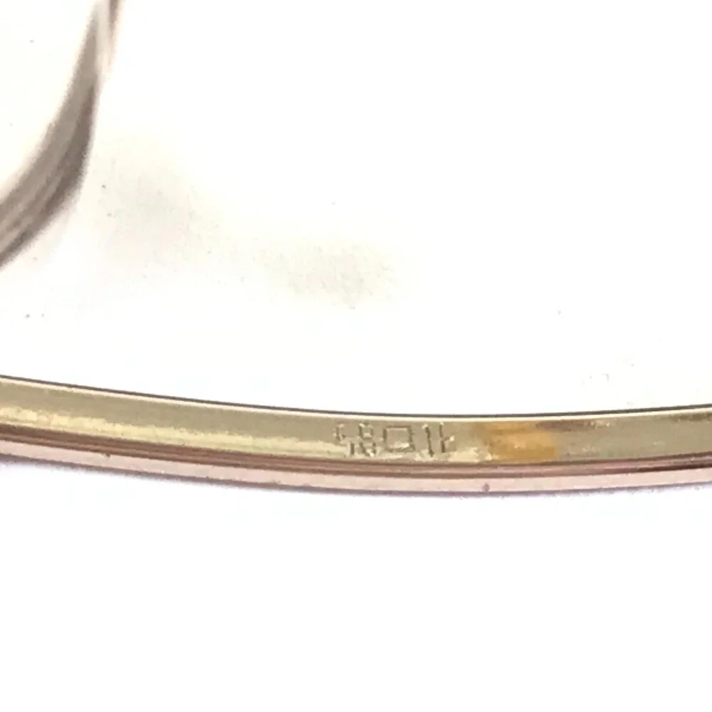 Vintage Menrad Eyeglasses Frames 414-700 Gold Aviators Round Half Rim 58-17-135